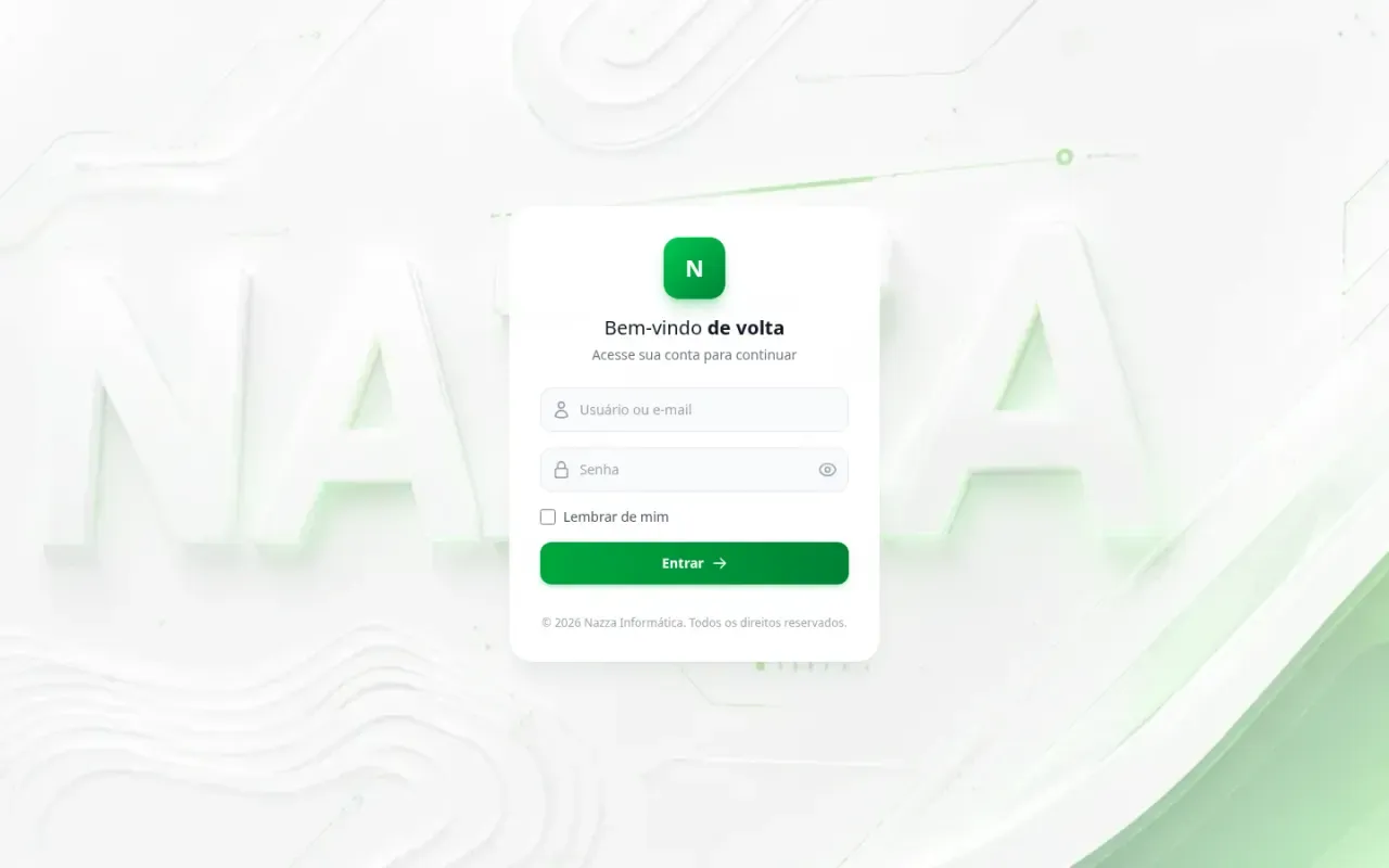 Página inicial de Nazza Informática