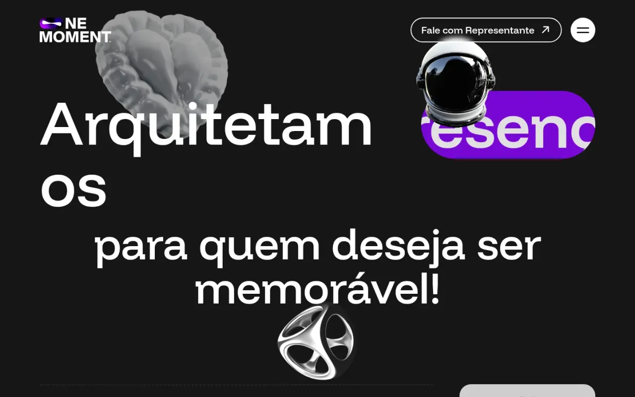 Página inicial de One Moment